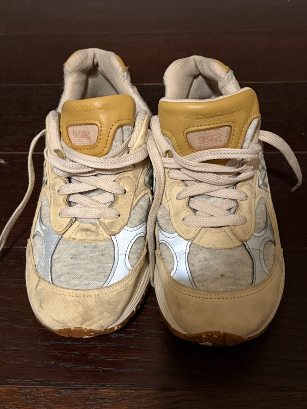 New Balance 992 Unisex Beige and Light Gray Sneakers- Needs TLC - Picture 5 of 10